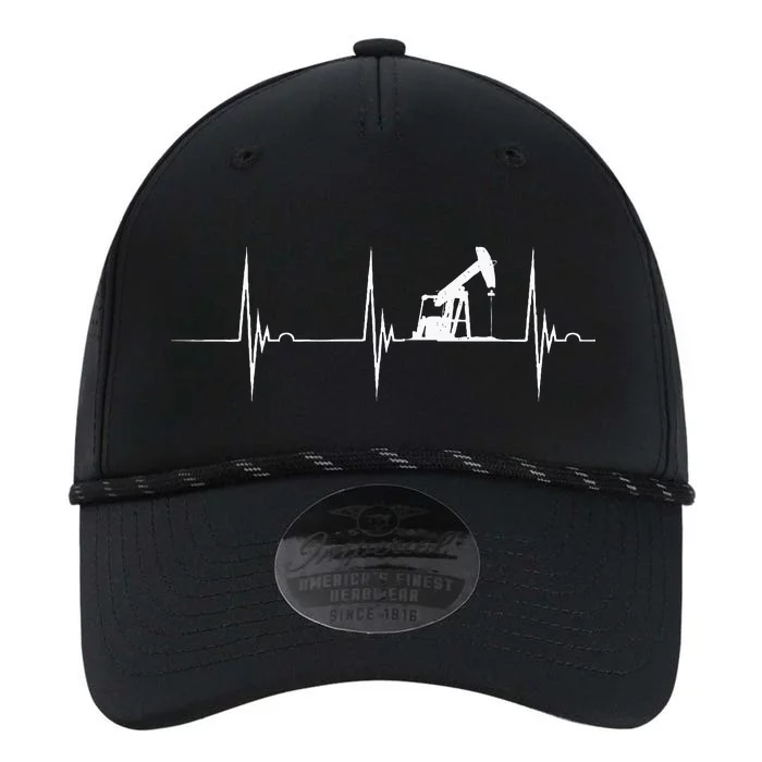 Oilfield Worker Heartbeat EKG Pulse Oil Rig American Gas Performance The Dyno Cap