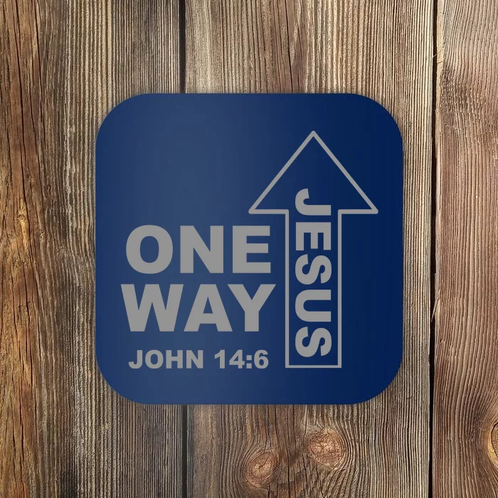 One Way Jesus Christian Coaster