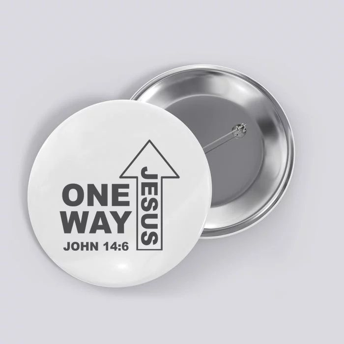 One Way Jesus Christian Button