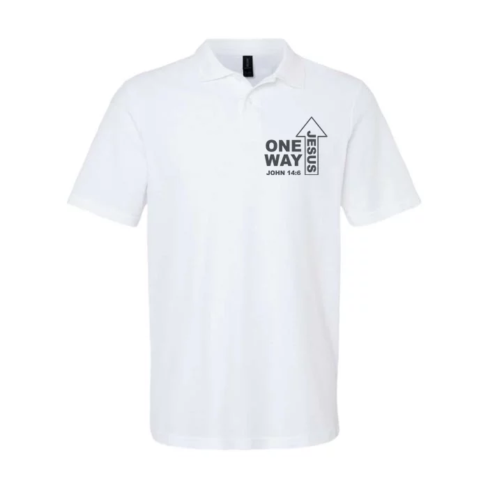 One Way Jesus Christian Softstyle Adult Sport Polo