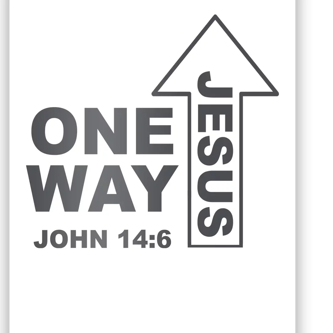 One Way Jesus Christian Poster