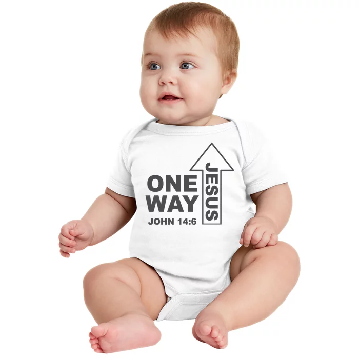 One Way Jesus Christian Baby Bodysuit