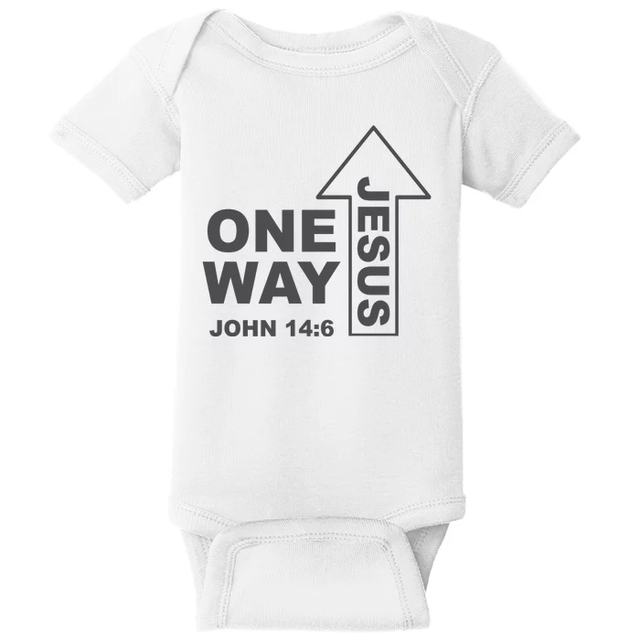 One Way Jesus Christian Baby Bodysuit