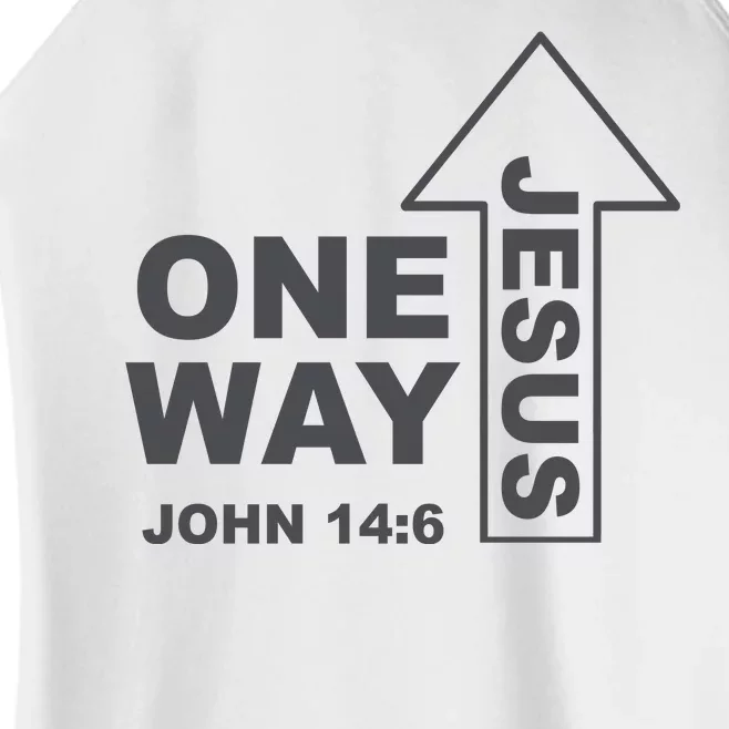 One Way Jesus Christian Women’s Perfect Tri Rocker Tank