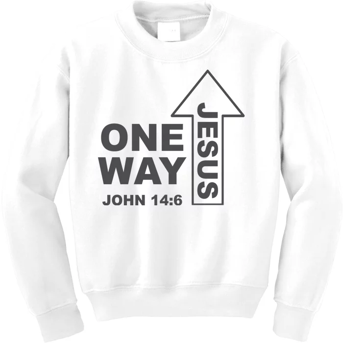 One Way Jesus Christian Kids Sweatshirt