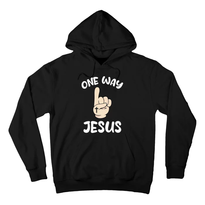 One Way Jesus People Christian Revolution Finger Up Hoodie