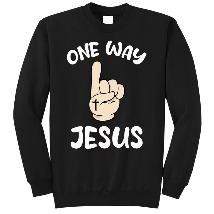 One Way Jesus People Christian Revolution Finger Up Sweatshirt