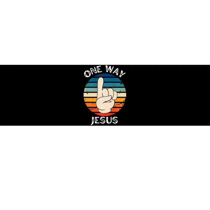 One Way Jesus People Christian Revolution Finger Up Bumper Sticker