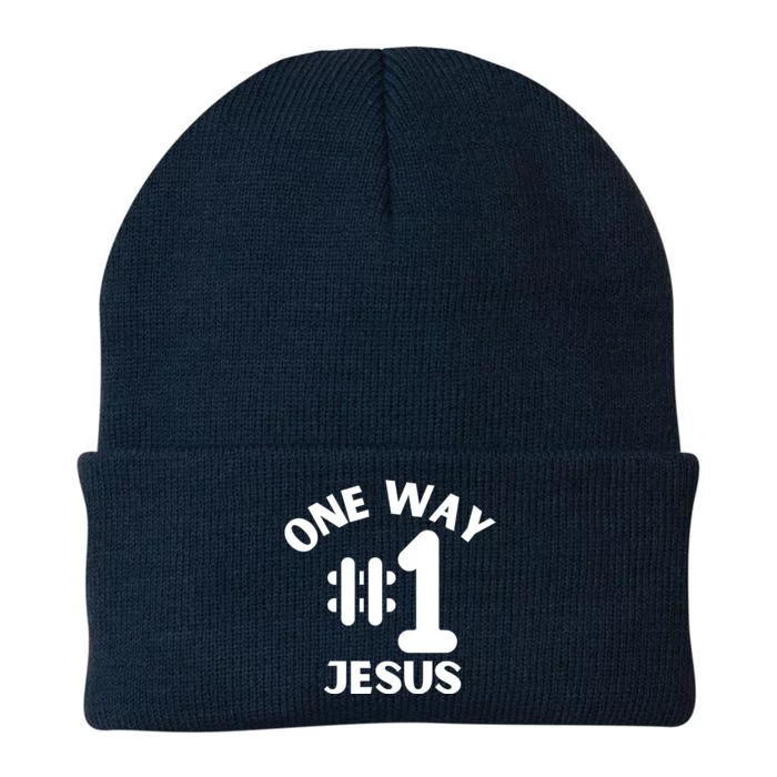 One Way Jesus People Christian Revolution Finger Up Retro Knit Cap Winter Beanie