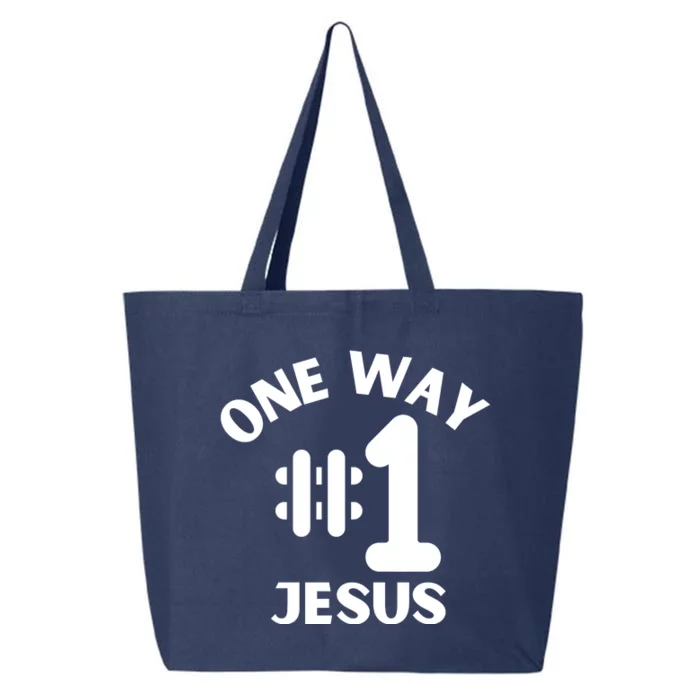 One Way Jesus People Christian Revolution Finger Up Retro 25L Jumbo Tote