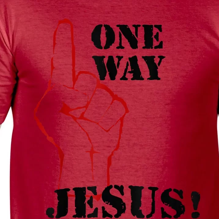 One Way Jesus People Christian Revolution Finger Up Retro Comfort Colors T-Shirt