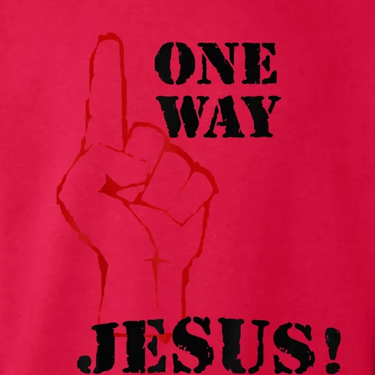 One Way Jesus People Christian Revolution Finger Up Retro Toddler Hoodie