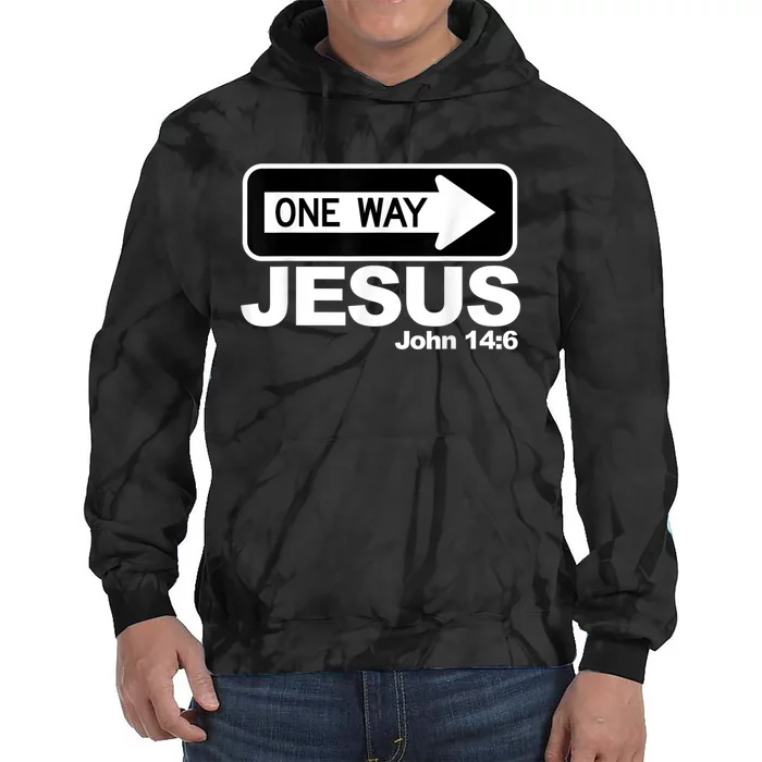 One way John 14:6 Jesus Tie Dye Hoodie