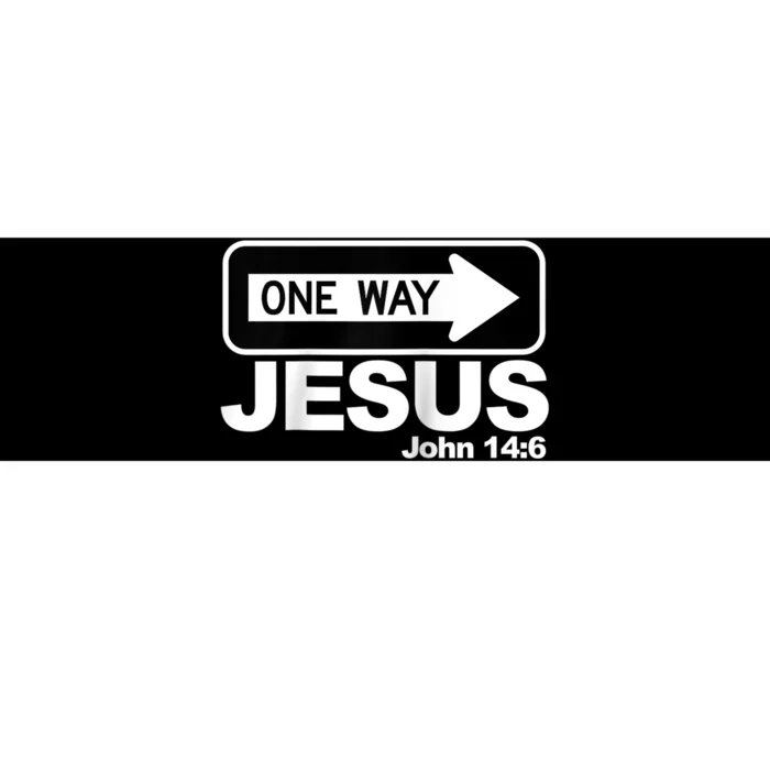 One way John 14:6 Jesus Raglan Baseball Tee Bumper Sticker