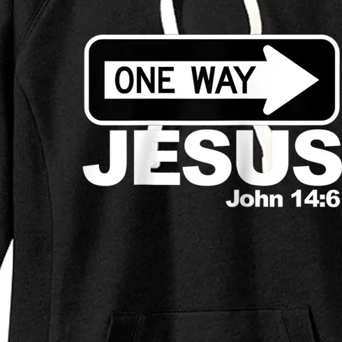 One way John 14:6 Jesus Raglan Baseball Tee Women's Fleece Hoodie