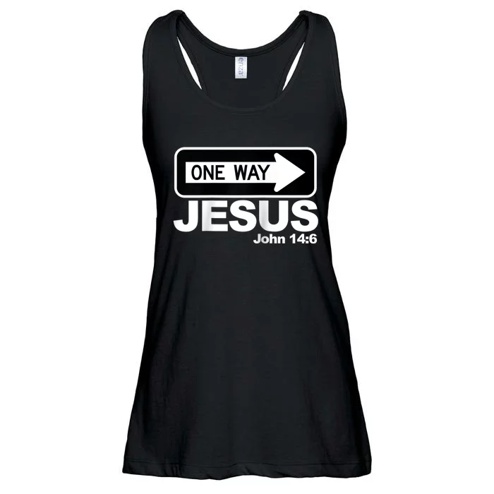 One way John 14:6 Jesus Raglan Baseball Tee Ladies Essential Flowy Tank