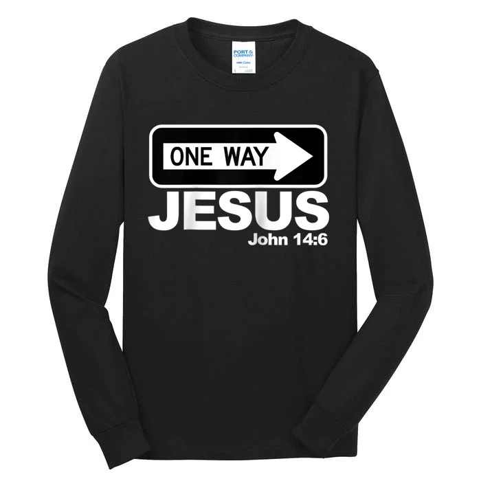 One way John 14:6 Jesus Raglan Baseball Tee Tall Long Sleeve T-Shirt