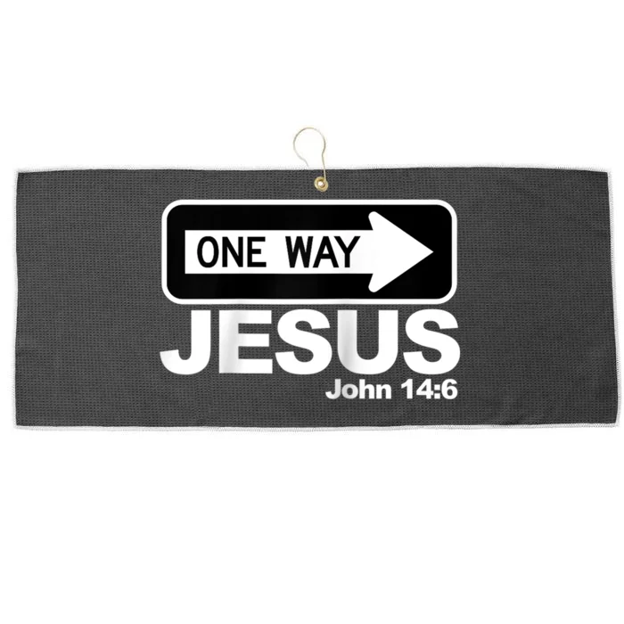 One way John 14:6 Jesus Raglan Baseball Tee Large Microfiber Waffle Golf Towel