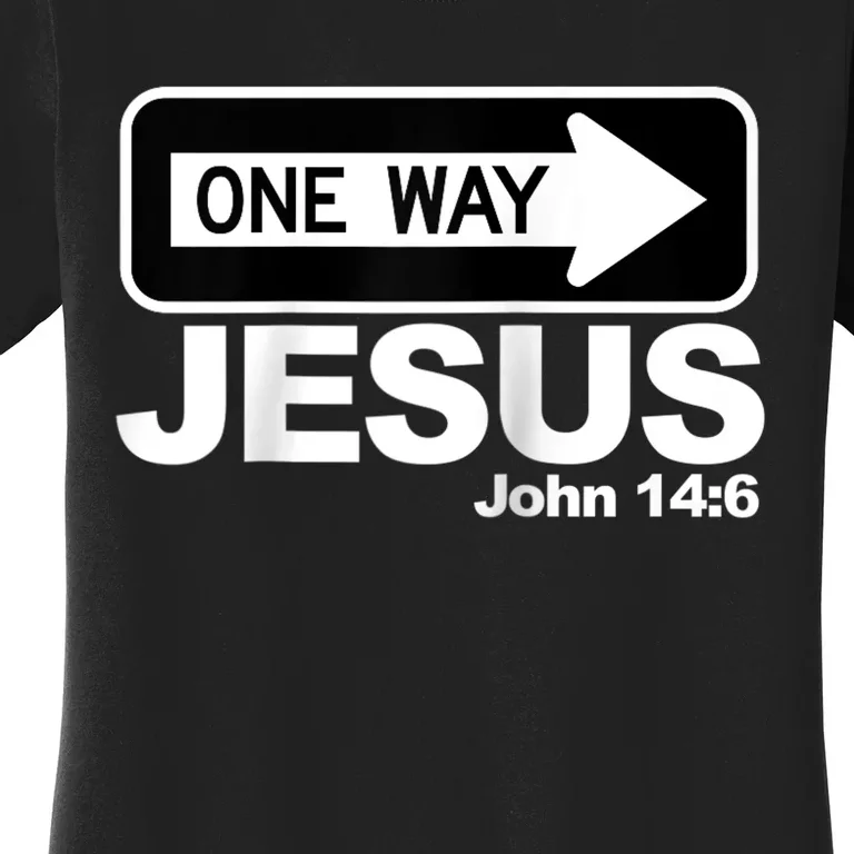 One way John 14:6 Jesus Raglan Baseball Tee Women's T-Shirt