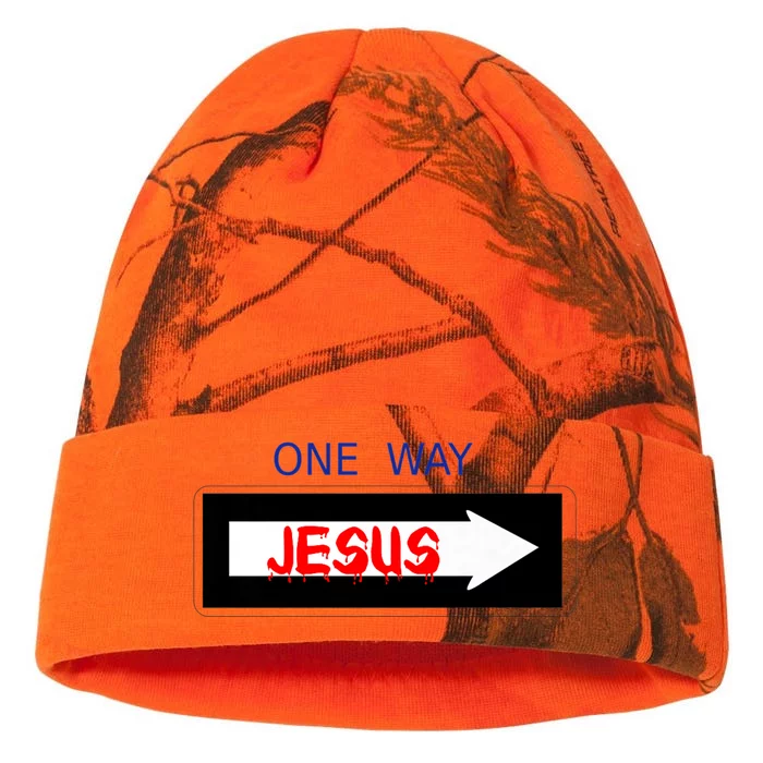 One Way - Jesus - Cross nerd christian faith - Jesus4m3 Premium Kati - 12in Camo Beanie