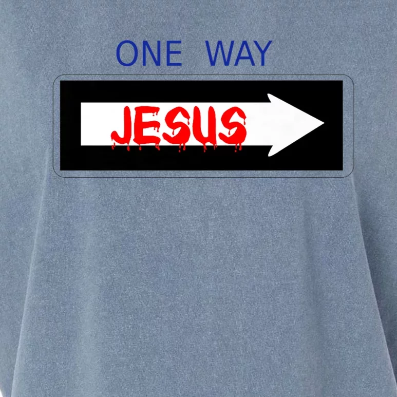 One Way - Jesus - Cross nerd christian faith - Jesus4m3 Premium Garment-Dyed Women's Muscle Tee