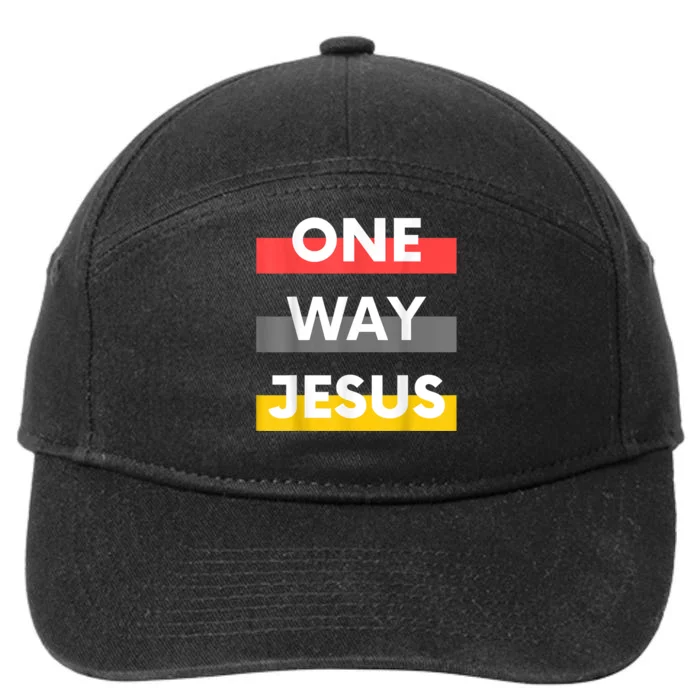 One Way Jesus | Christian Worship Fashion God Pray Bible 7-Panel Snapback Hat