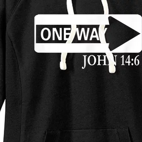 One way John 14:6 Jesus Christian Christmas Women's Fleece Hoodie