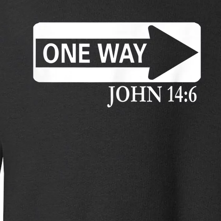 One way John 14:6 Jesus Christian Christmas Toddler Sweatshirt