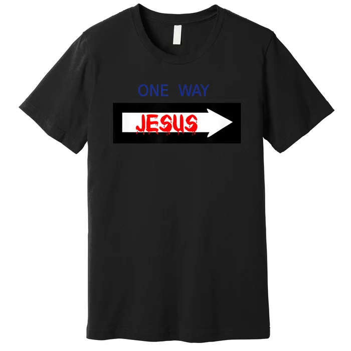 One Way - Jesus - Cross nerd christian faith - Jesus4m3 Premium T-Shirt