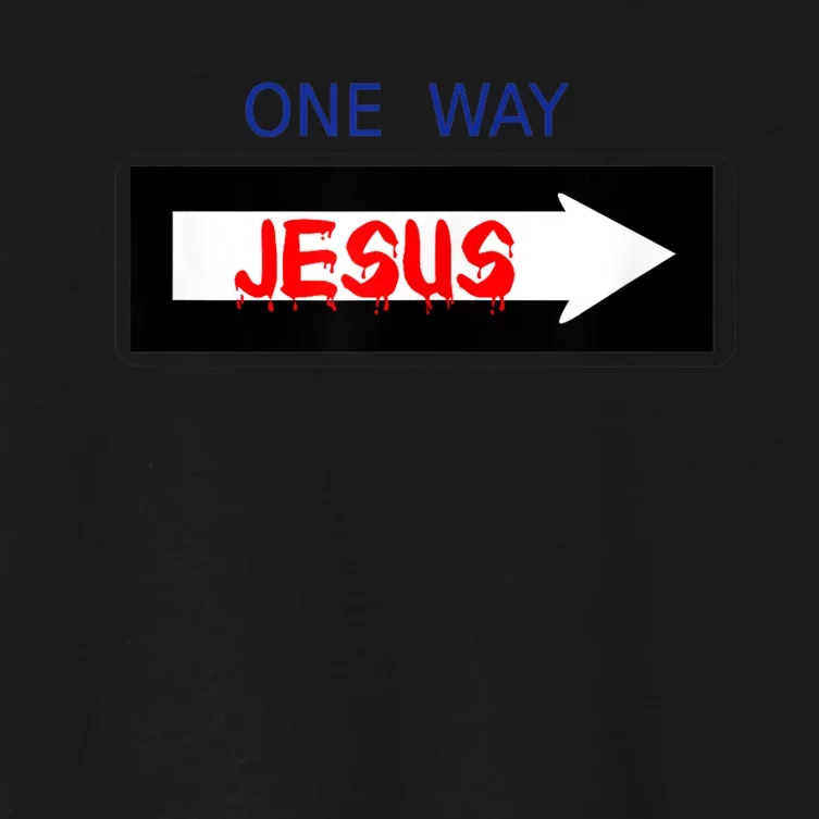 One Way - Jesus - Cross nerd christian faith - Jesus4m3 Women's Crop Top Tee