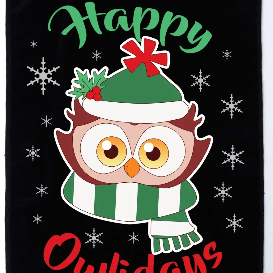 Owl Christmas Happy Owlidays Platinum Collection Golf Towel