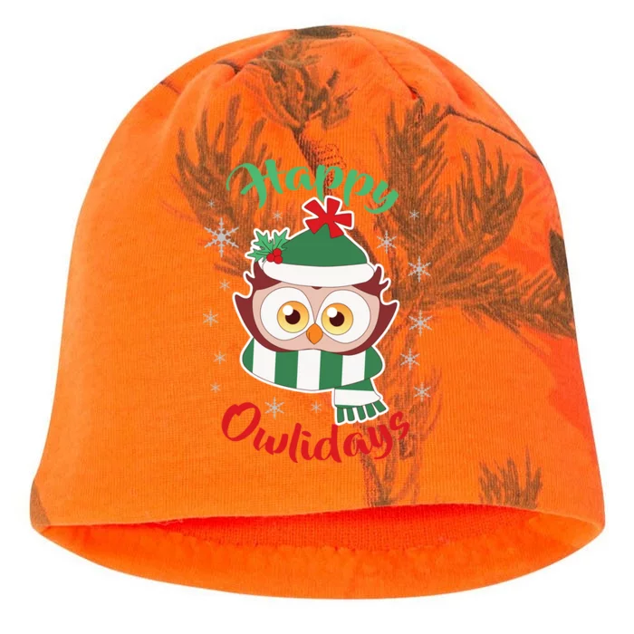 Owl Christmas Happy Owlidays Kati - Camo Knit Beanie