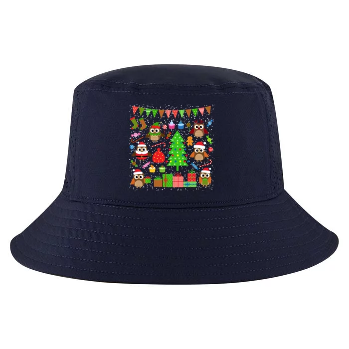 Owl Christmas Party Mashup Cool Comfort Performance Bucket Hat