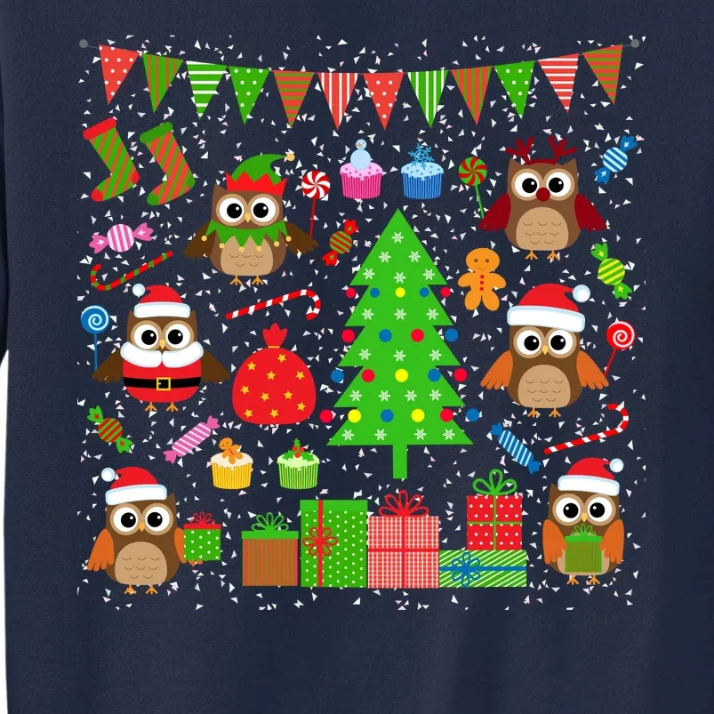 Owl Christmas Party Mashup Tall Sweatshirt