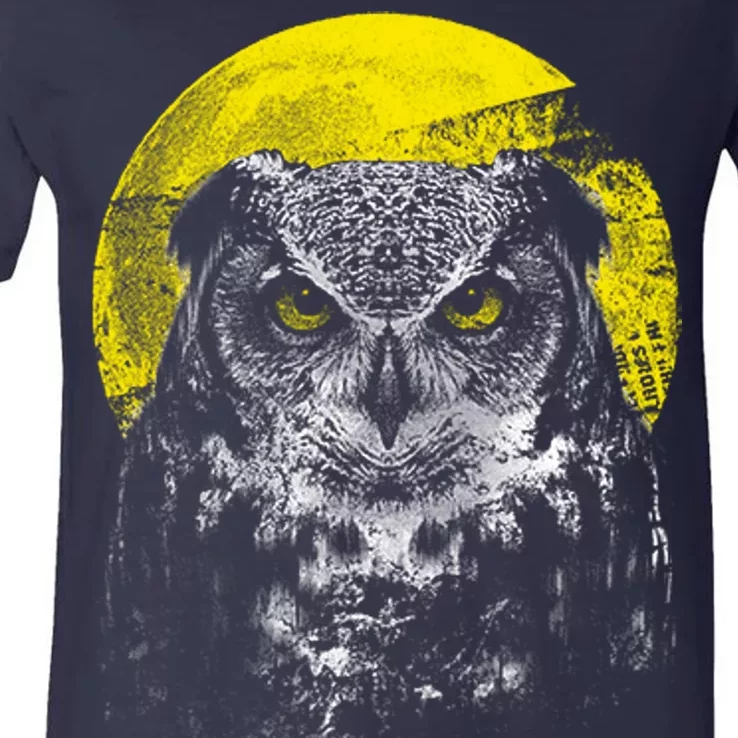 Owl Moon Light V-Neck T-Shirt