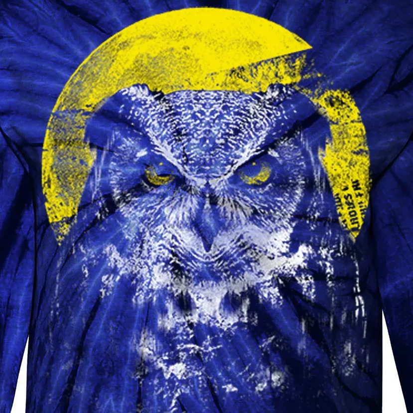 Owl Moon Light Tie-Dye Long Sleeve Shirt