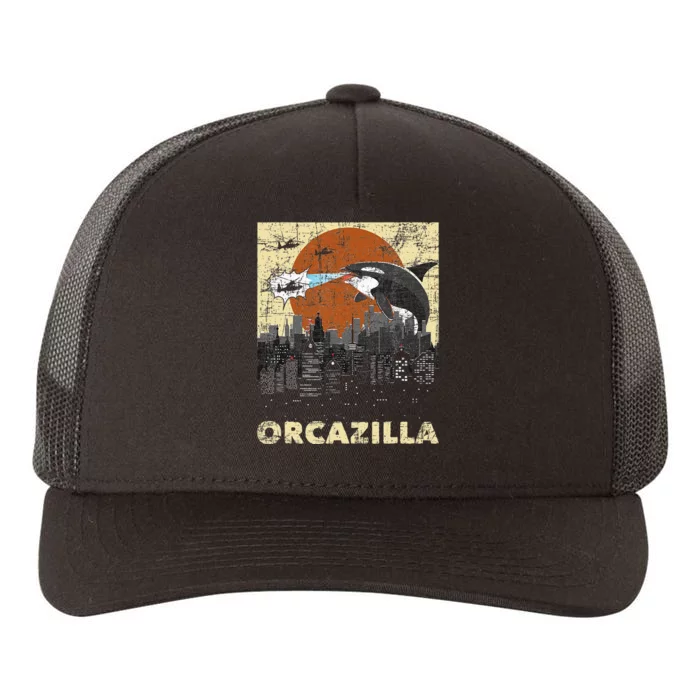 Orcazilla Whale Lover Ocean Marine Biologist Whales Yupoong Adult 5-Panel Trucker Hat