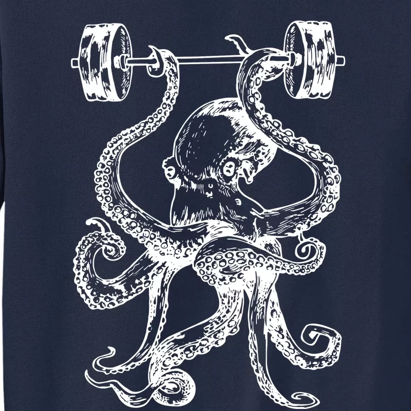 Octopus Weight Lifting Fitness Gym Workout Tall Sweatshirt