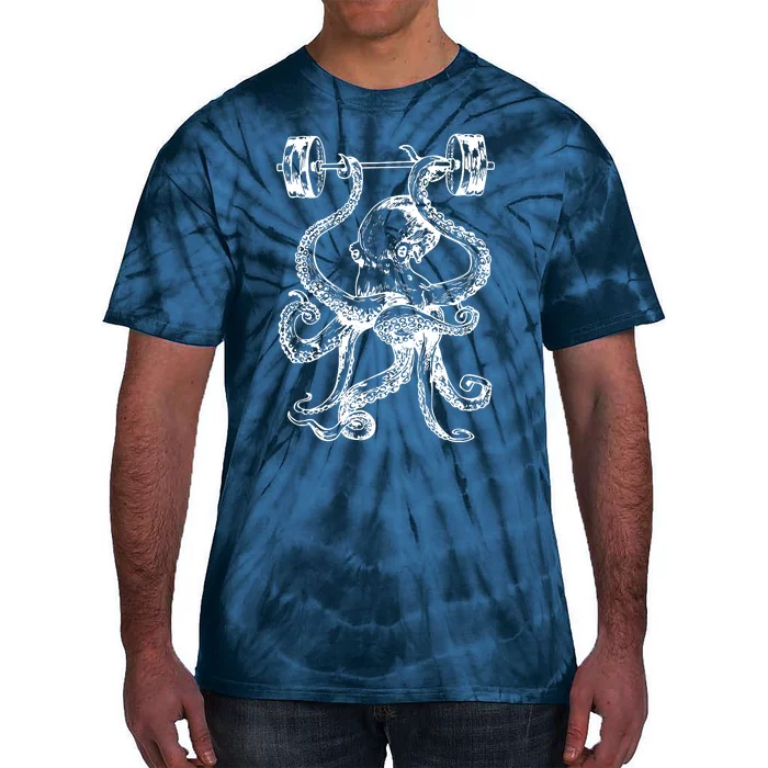 Octopus Weight Lifting Fitness Gym Workout Tie-Dye T-Shirt