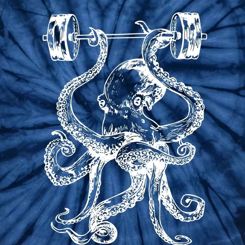 Octopus Weight Lifting Fitness Gym Workout Tie-Dye T-Shirt