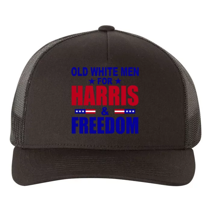 Old White M.En For Harris And Freedom Yupoong Adult 5-Panel Trucker Hat