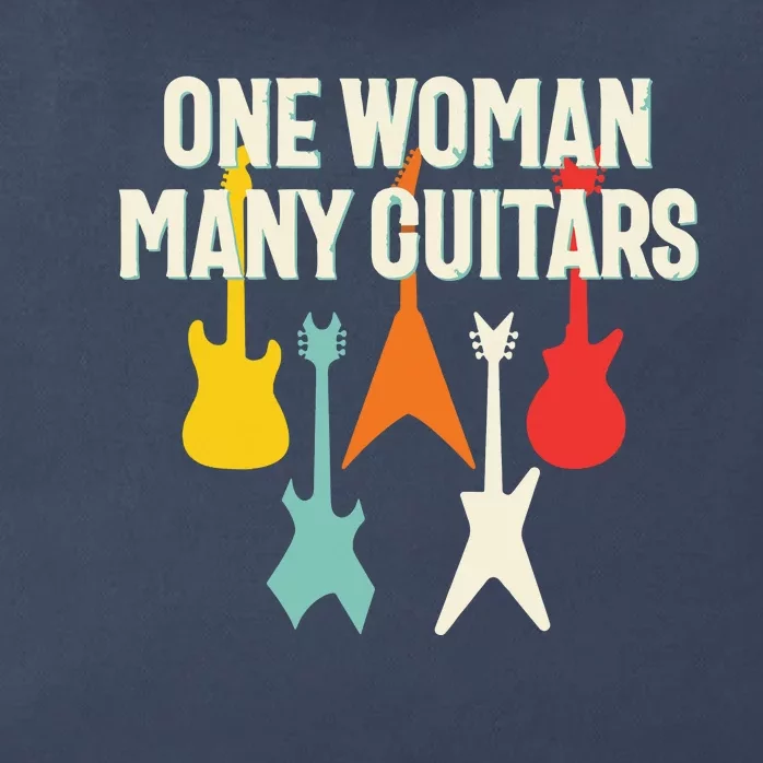 One Woman Many Guitars Romantic Guitarist Zip Tote Bag