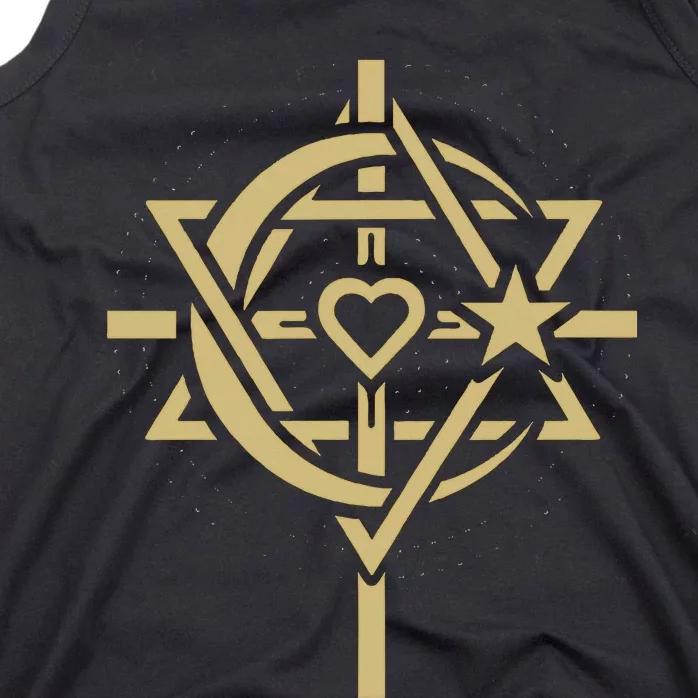 ONE WORLD ONE HUMANITY Interfaith LOVE is THE CENTER Tank Top