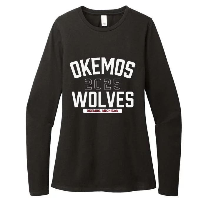 Okemos Wolves Okemos Michigan 2025 Womens CVC Long Sleeve Shirt