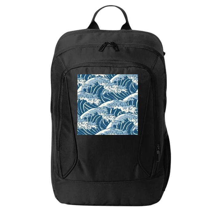 Ocean Wave Pattern City Backpack