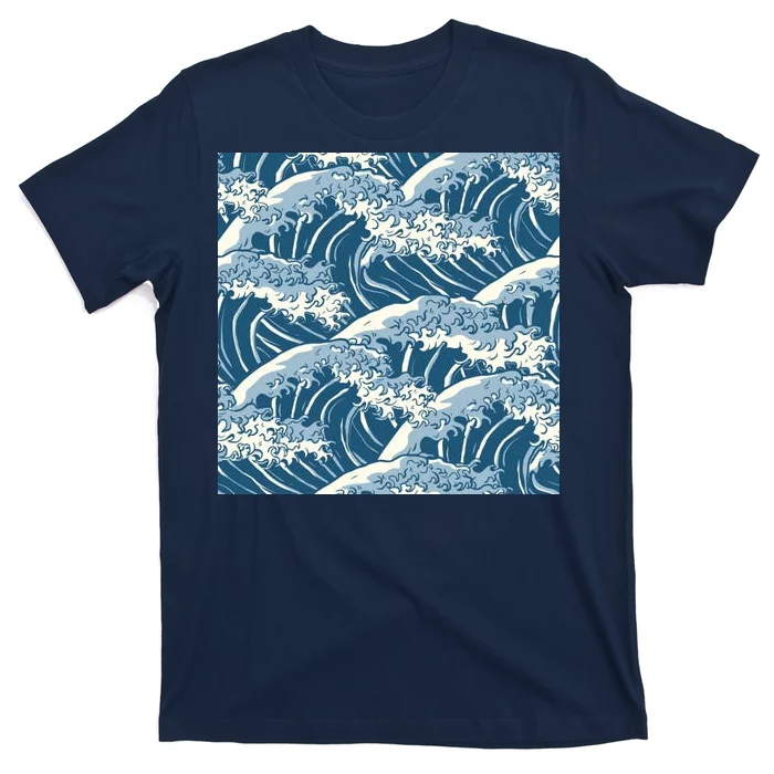 Ocean Wave Pattern T-Shirt