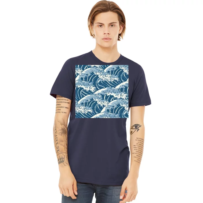 Ocean Wave Pattern Premium T-Shirt