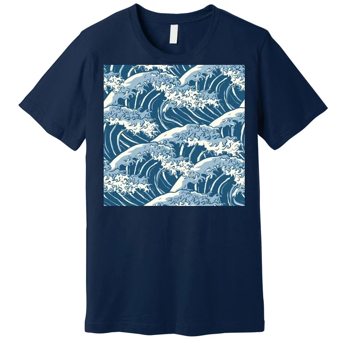 Ocean Wave Pattern Premium T-Shirt