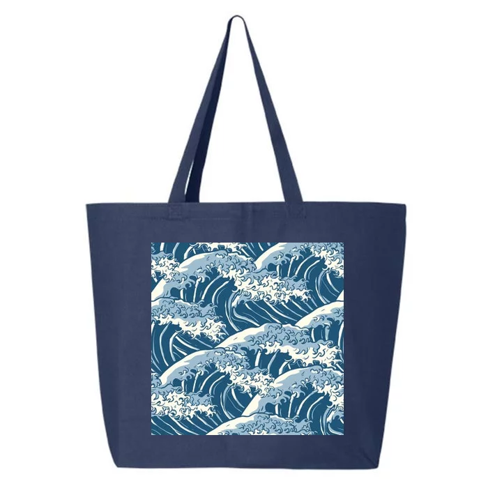 Ocean Wave Pattern 25L Jumbo Tote