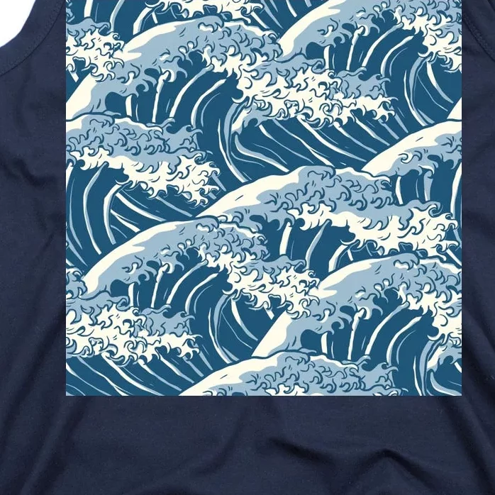 Ocean Wave Pattern Tank Top